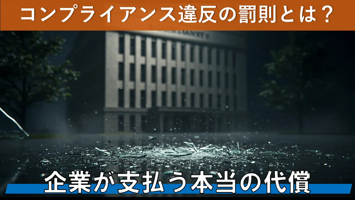 コンプライアンス違反の罰則とは？法的処分から信用の失墜まで、企業が支払う本当の代償