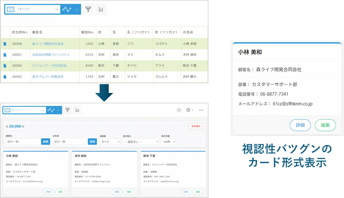 レコード一覧カスタムビュープラグイン1